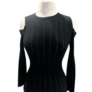 Guess size Small Black Cold Shoulder Sweater